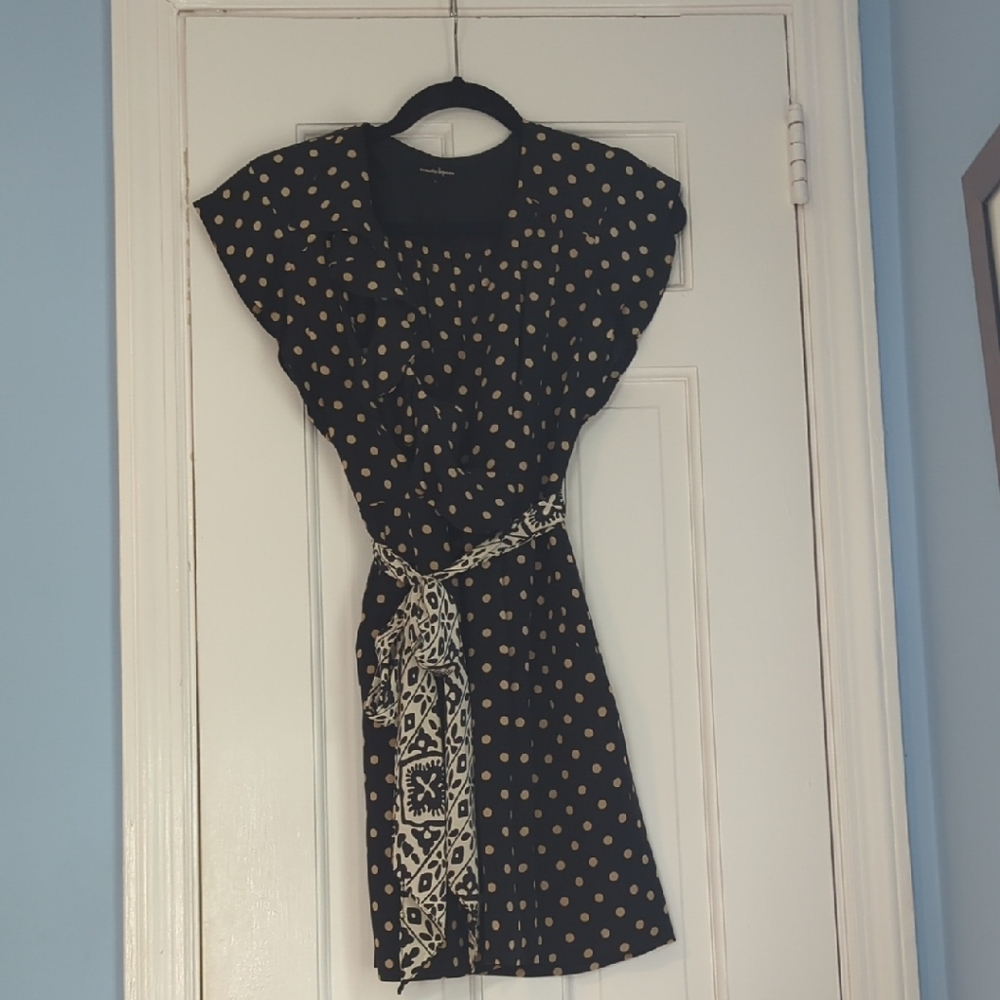 Nanette Lepore Silk Flutter Sleeve Dress